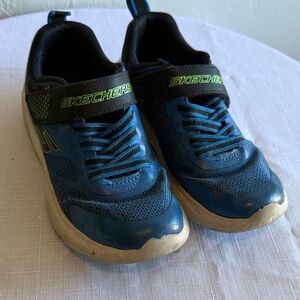 Skechers Kids' Navy and Lime Sneakers